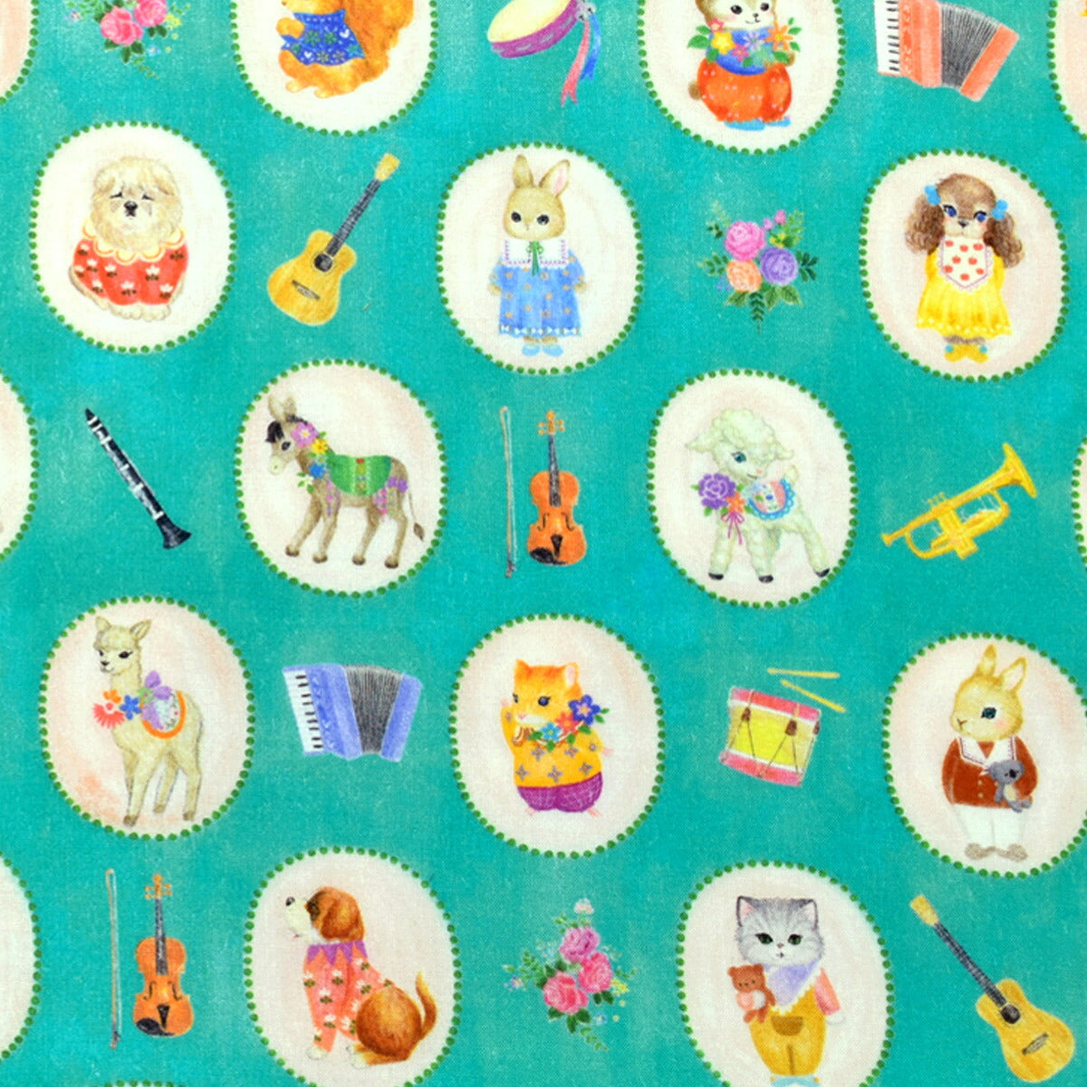 ボンボンジャーニー 10cm単位 切り売り 60ローン生地 22fabric yukiemon DP4435-2 HOKKO 「在庫限り」