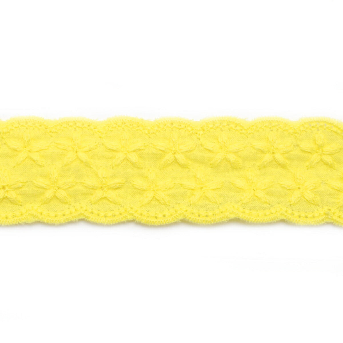 ふんわり花柄スカラップ刺繍リボン 幅30mm 1m単位 切り売り