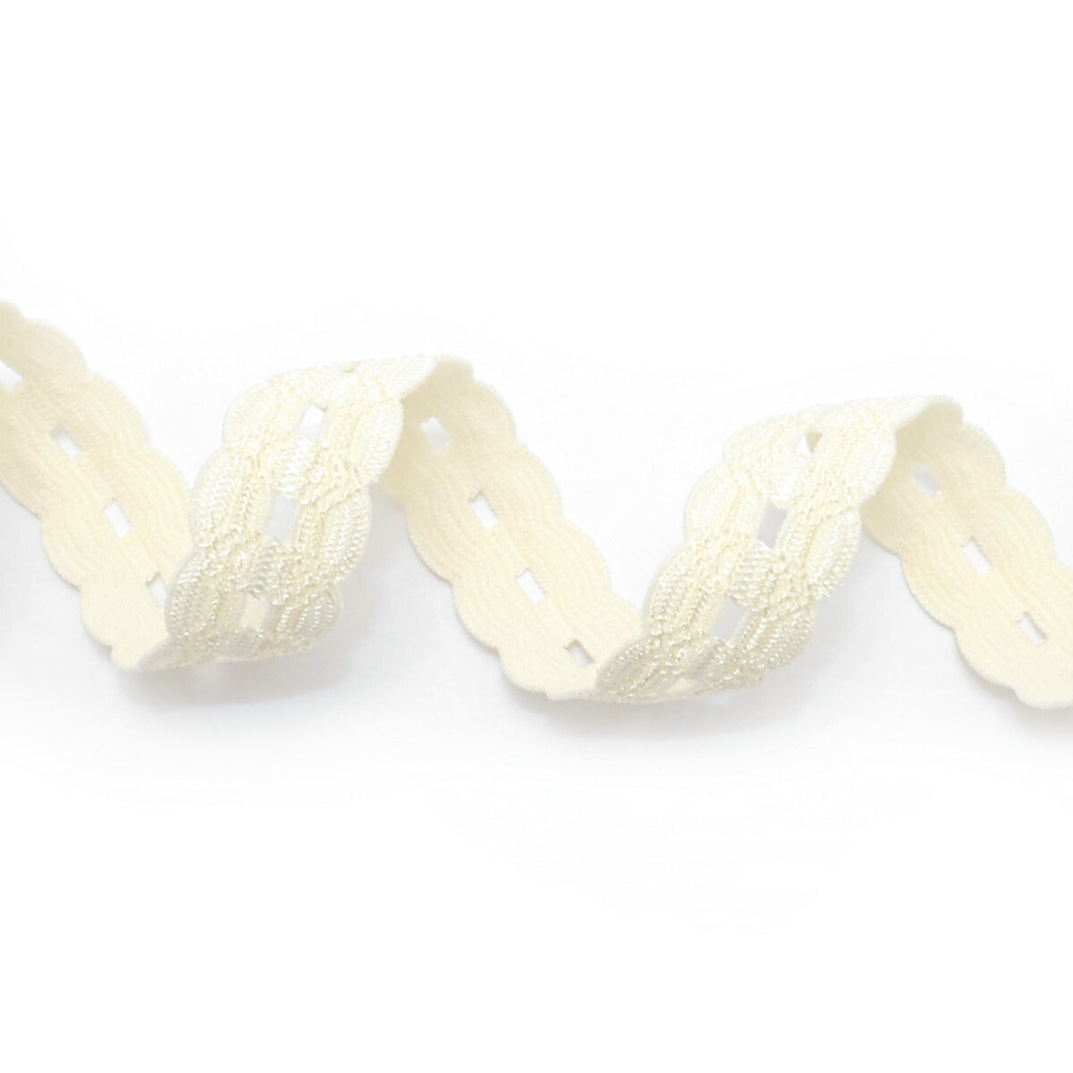 フリフリかわいい穴あきストレッチリボン 幅15mm 1m単位 切り売り (2m以上)