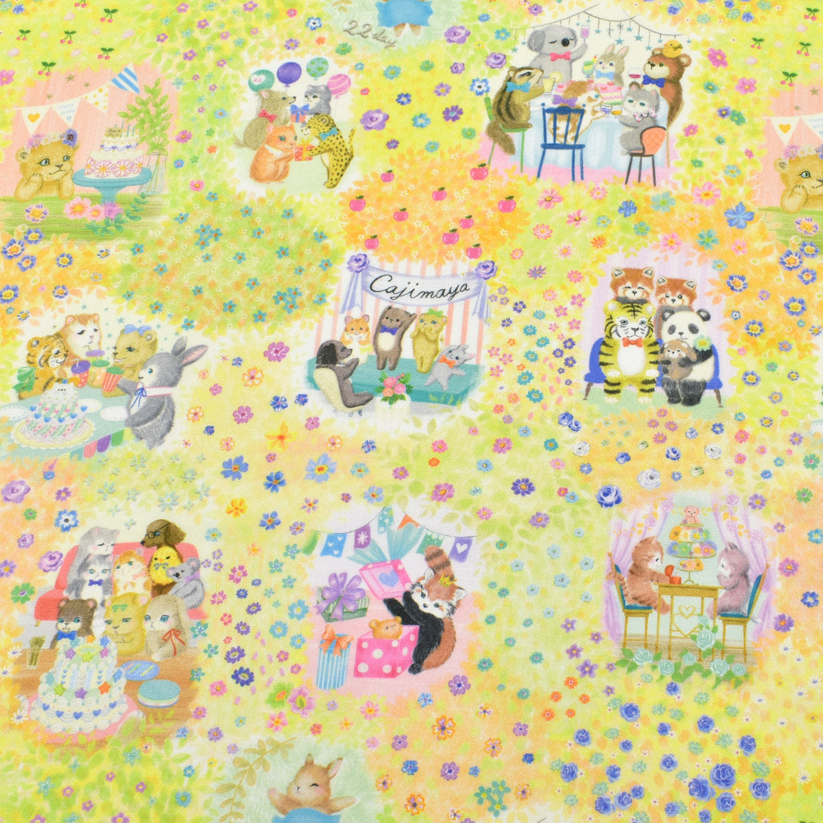 メルシーン 10cm単位 切り売り 60ローン生地 22fabric DP-4435-7 HOKKOH (20cm以上)