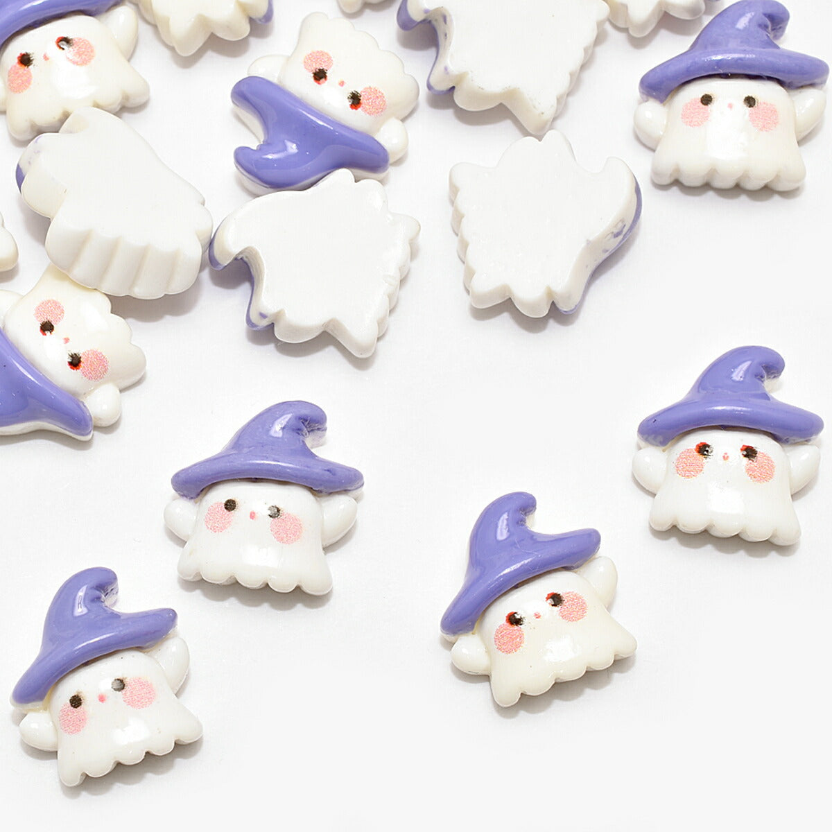 デコパーツ ハロウィン ミニミニかわいい帽子のおばけパーツ 4個
