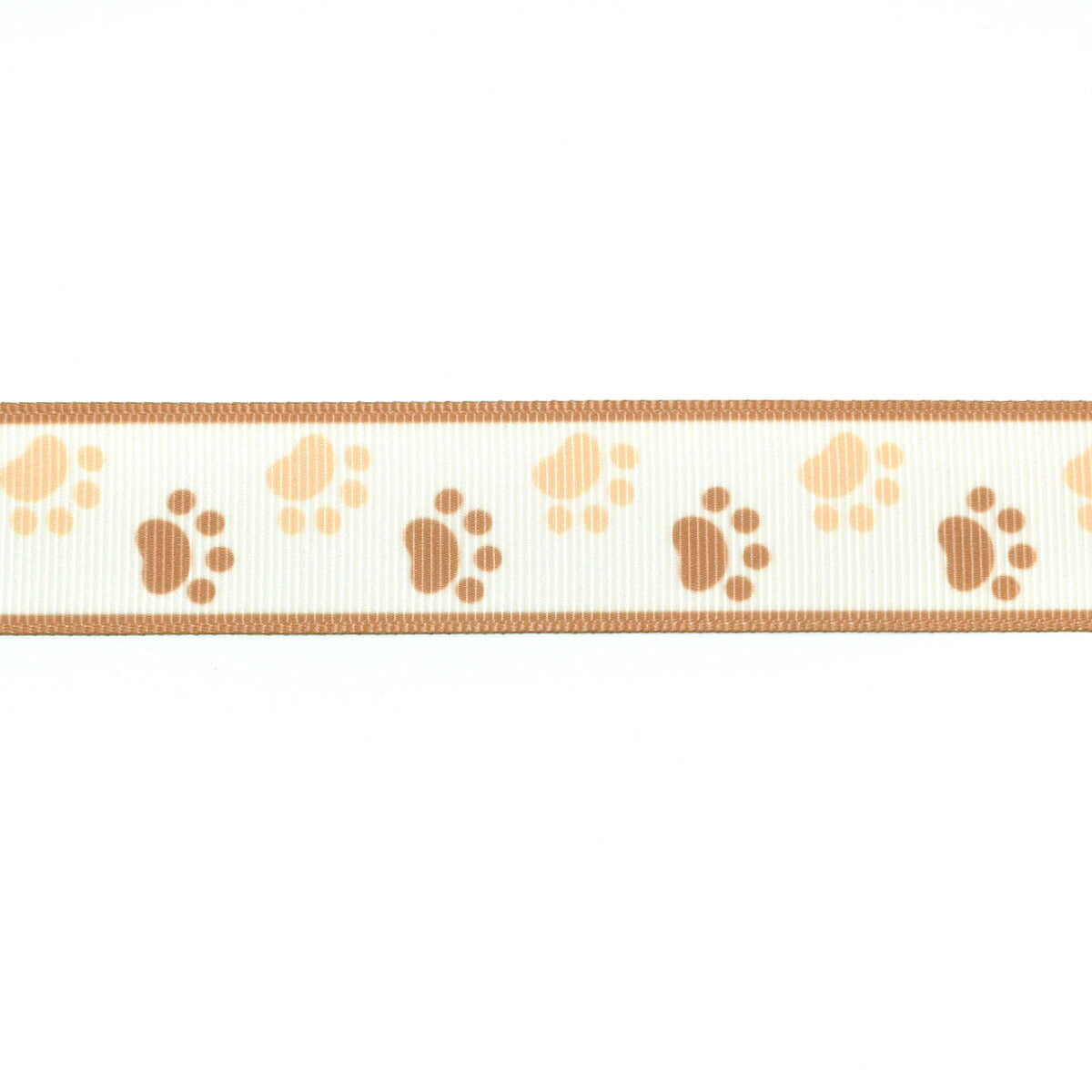 プリントリボン バイカラーの犬猫肉球リボン 幅25mm 1m単位 切り売り (3m以上)