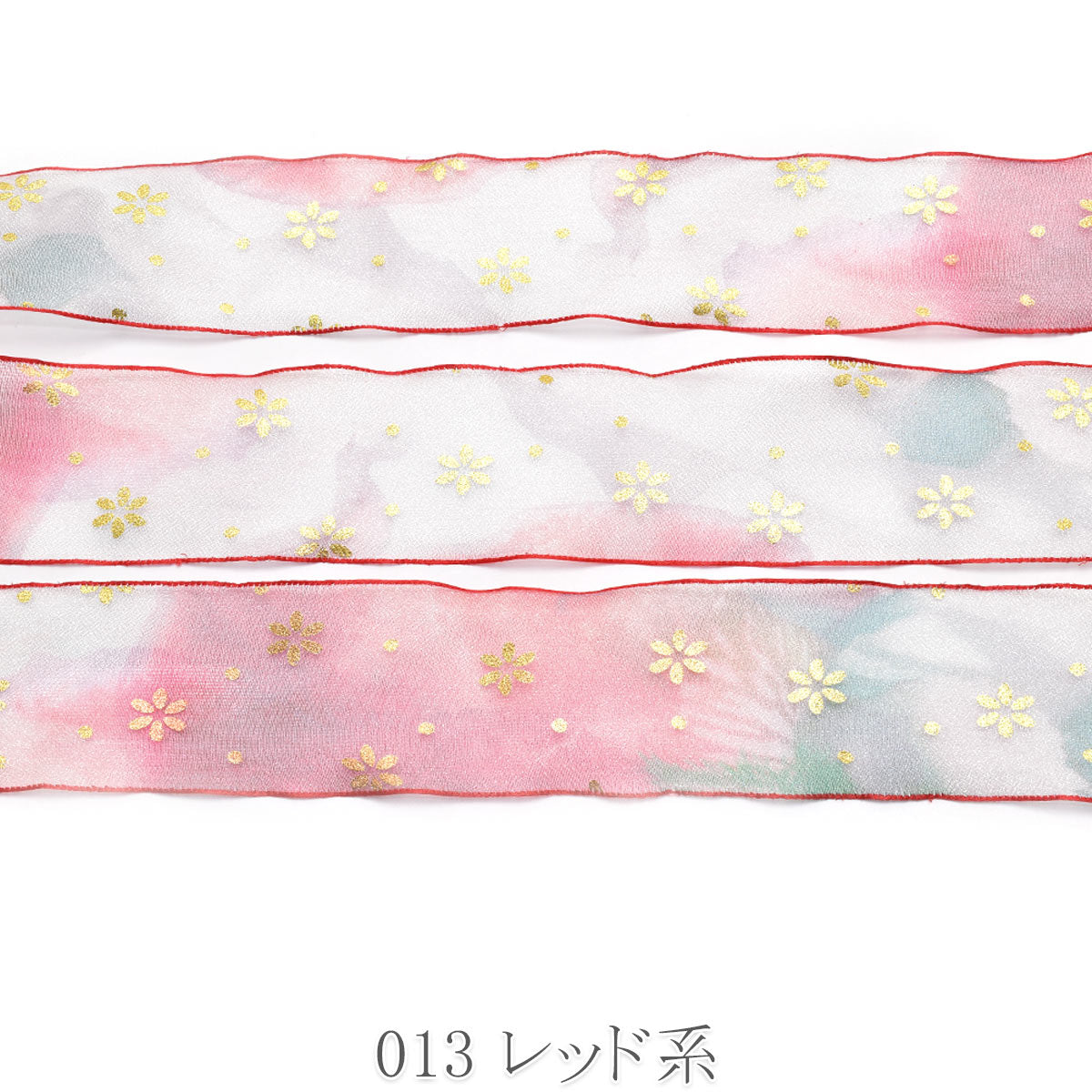 箔押し月華箔オーガンジーリボン 幅40mm 1m単位 切り売り (2m以上)