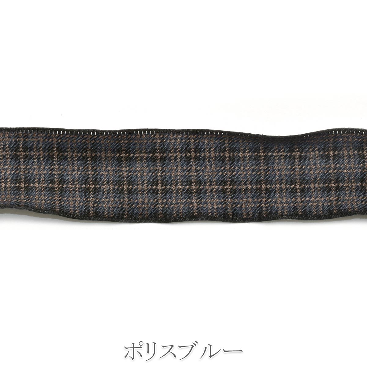 ブラックエッジのファブリックチェックリボン 幅25mm 1m単位 切り売り