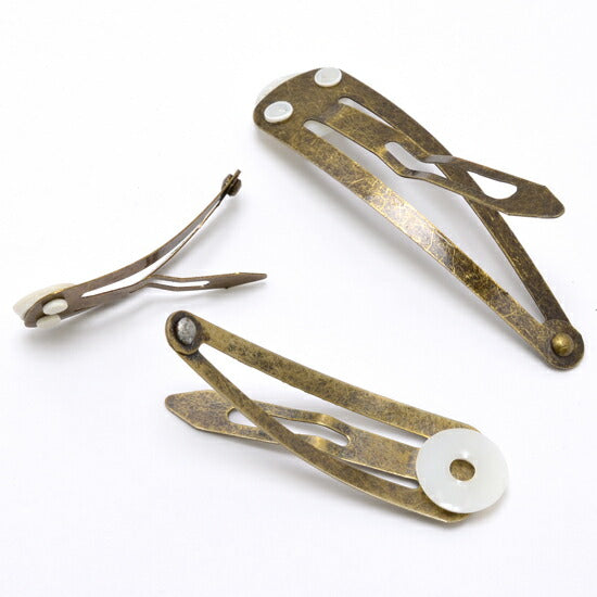 台付きパッチンピンアンティーク調ぱっちん韓国製10個セット