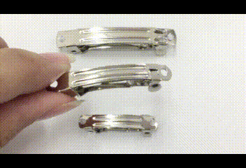 まとめてお得バレッタ金具小(シルバー)韓国製10個セット