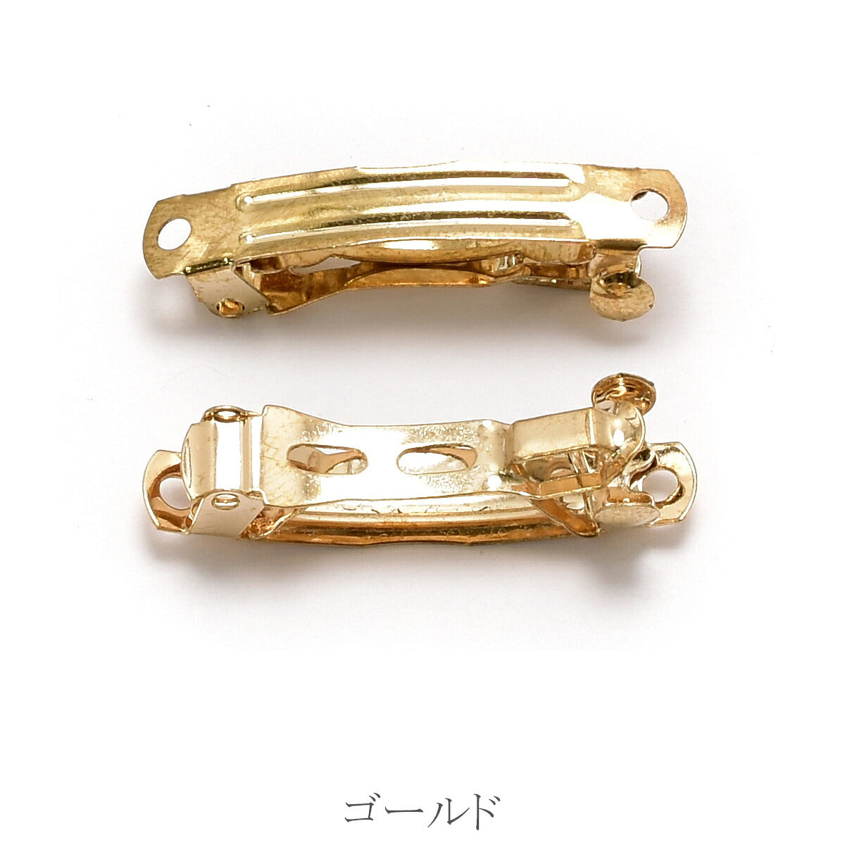 バレッタ金具　シルバー　ゴールド　アンティーク　韓国製　2個セット　「個別価格」