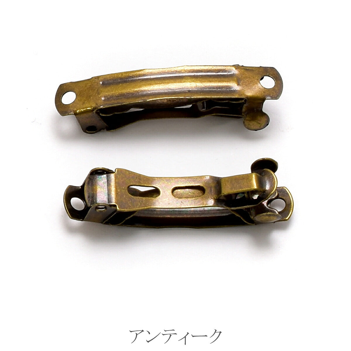 バレッタ金具　シルバー　ゴールド　アンティーク　韓国製　2個セット　「個別価格」