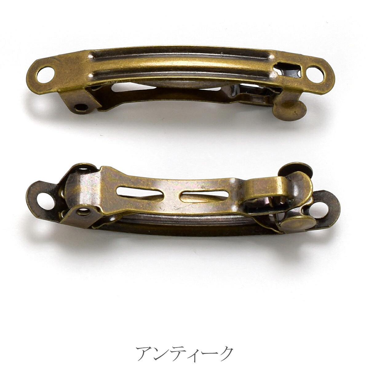 バレッタ金具　シルバー　ゴールド　アンティーク　韓国製　2個セット　「個別価格」