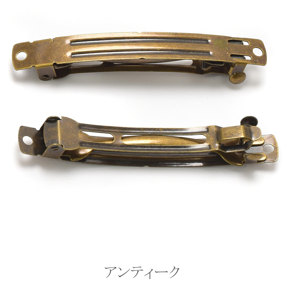 バレッタ金具　シルバー　ゴールド　アンティーク　韓国製　2個セット　「個別価格」