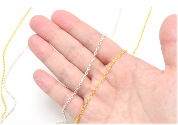 3ｍｍネックレスチェーン1ｍカット済「在庫限り」