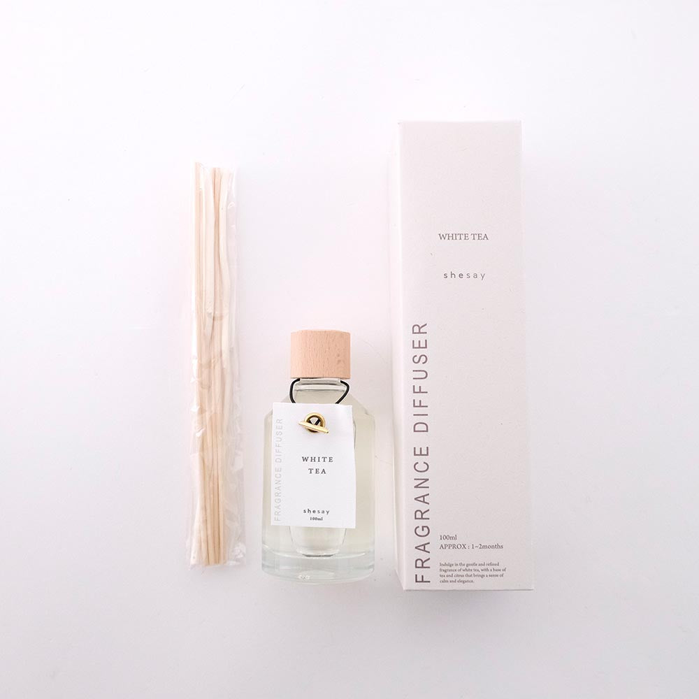 心地良い空間を香りで演出する　フレグランスディフューザー　(S)　100ml　シセイ「BERGAMOT LEMON／CITRUS VERBENA／BLACK FOREST／WHITE TEA」