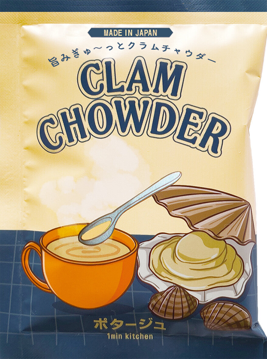 スプーンスープ1pcインスタント「コーン／クラムチャウダー／ミネストローネ／かぼちゃ／きのこ／海老のビスク／ほうれん草とベーコン／チキン」