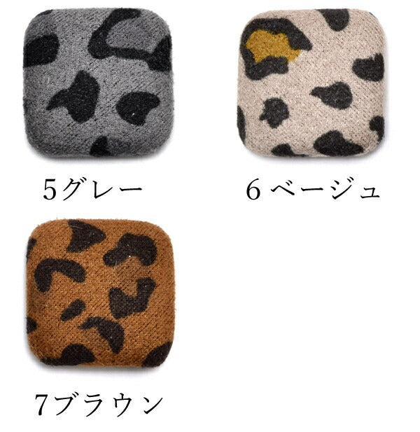 スクエアレオパードカボション2個入り「在庫限り」
