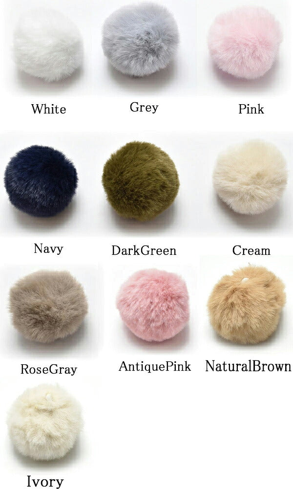 アクセサリーパーツポンポンフェイクファーボール4個入り