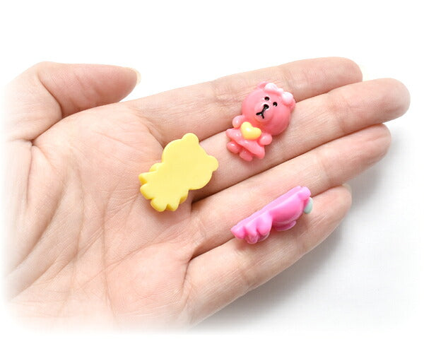 デコパーツハートを持ったくまちゃん4個「在庫限り」