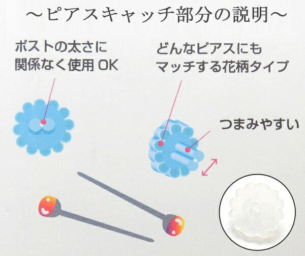 高品質ニッケルフリーカン付ピアス樹脂金具韓国製1ペア「在庫限り」