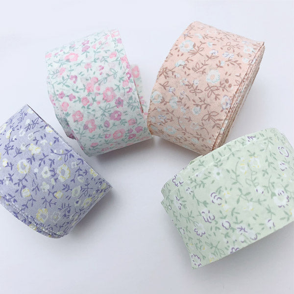 大人かわいい花柄ファブリックリボン幅38mm1m単位切り売り(2m以上)
