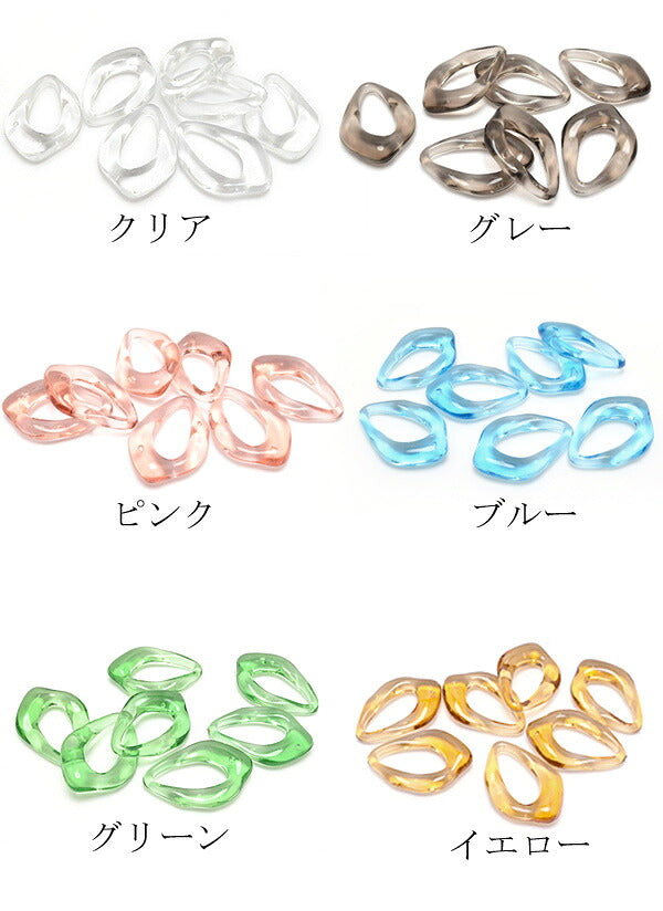 アクセサリーパーツクリアカラーしずく型パーツ4個入り「在庫限り」