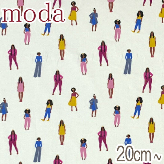Modaパッショナブルガールズ11Mホワイト系10cm単位切り売りRS-1027モダRUBYSTARSOCIETYREIGN生地(403)「在庫限り」