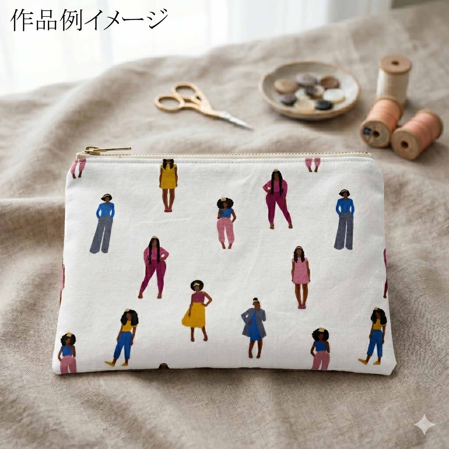 Modaパッショナブルガールズ11Mホワイト系10cm単位切り売りRS-1027モダRUBYSTARSOCIETYREIGN生地(403)「在庫限り」