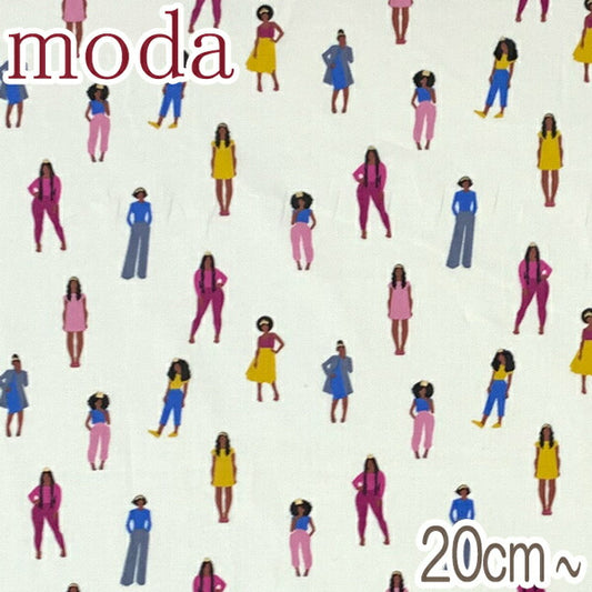 Modaパッショナブルガールズ11Mホワイト系10cm単位切り売りRS-1027モダRUBYSTARSOCIETYREIGN生地(403)「在庫限り」