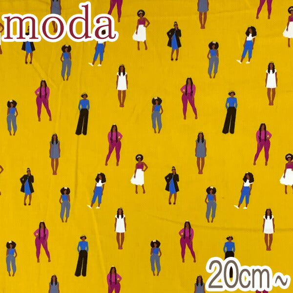 Modaパッショナブルガールズ12Mイエロー系10cm単位切り売りRS-1027モダRUBYSTARSOCIETYREIGN生地(35)「在庫限り」