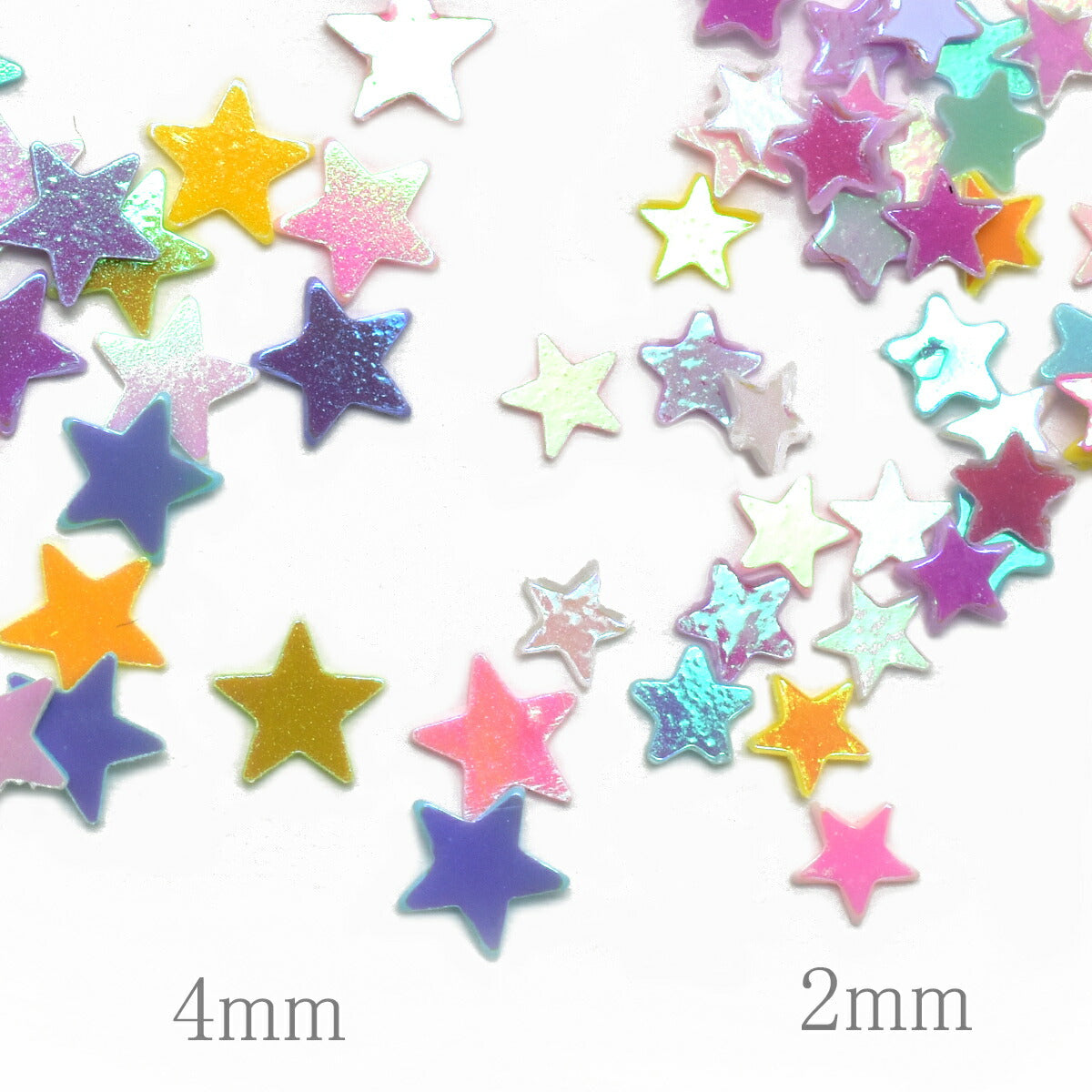 デコパーツ星のオーロラスパンコール計り売り約10g