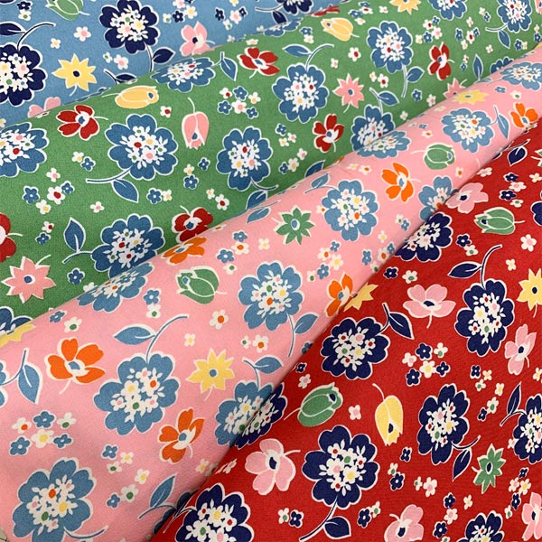ケイファブリックフラワーINフラワーREDスケア生地TULIP-1930V(13)(30cm以上10cm単位切り売り)「在庫限り」