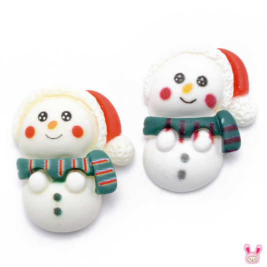 デコパーツゆるかわ雪だるま4個クリスマス