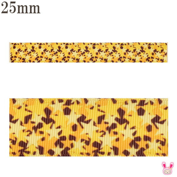 25mmプリントリボンクリスマススターバブルリボン2m「在庫限り」