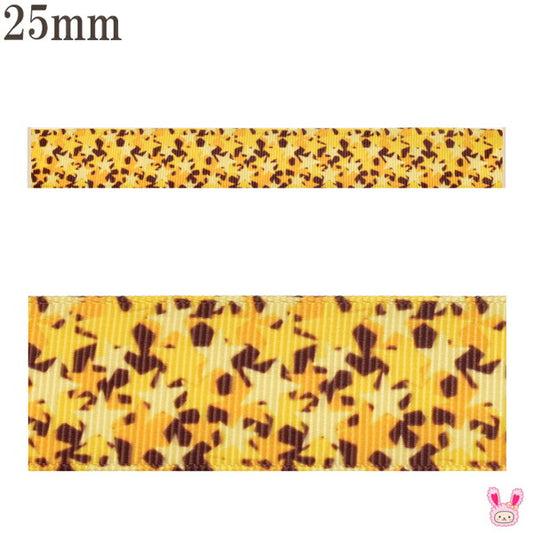 25mmプリントリボンクリスマススターバブルリボン2m「在庫限り」