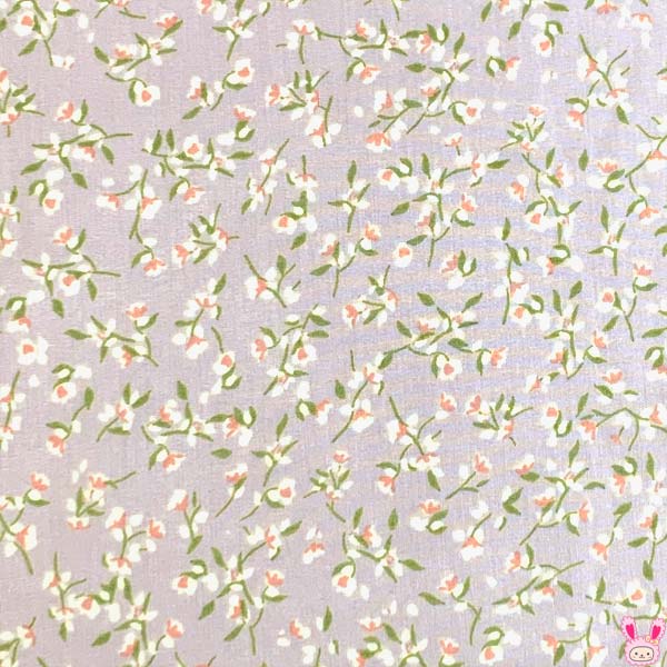 小さな白い花びら小花柄Aピンク系10cm単位切り売りKCP600K-600小紋工房ローン生地(2)「在庫限り」