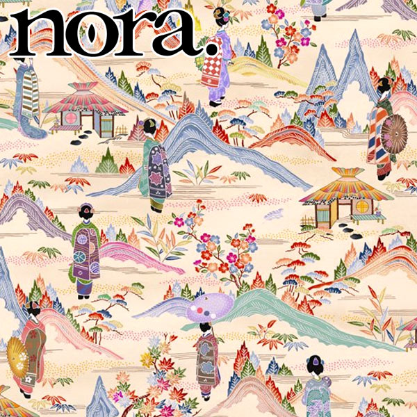 nora.女旅10cm単位切り売りKM1011シーチング生地ノラNORA.(270)「在庫限り」