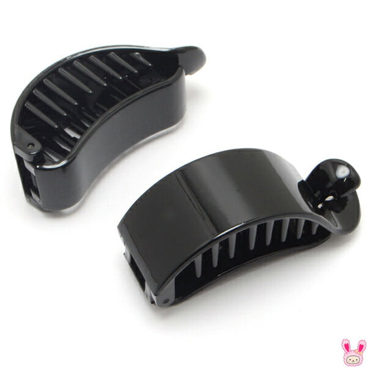 ヘアクリップポニークリップアーチ型黒幅25mm1個★