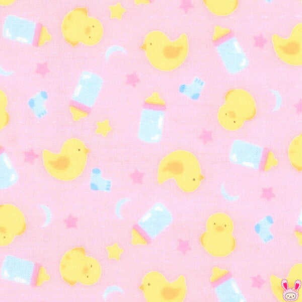 ひよこPピンク系OKBF-37Wガーゼ生地(5)清原(30cm以上10cm単位切り売り)「在庫限り」