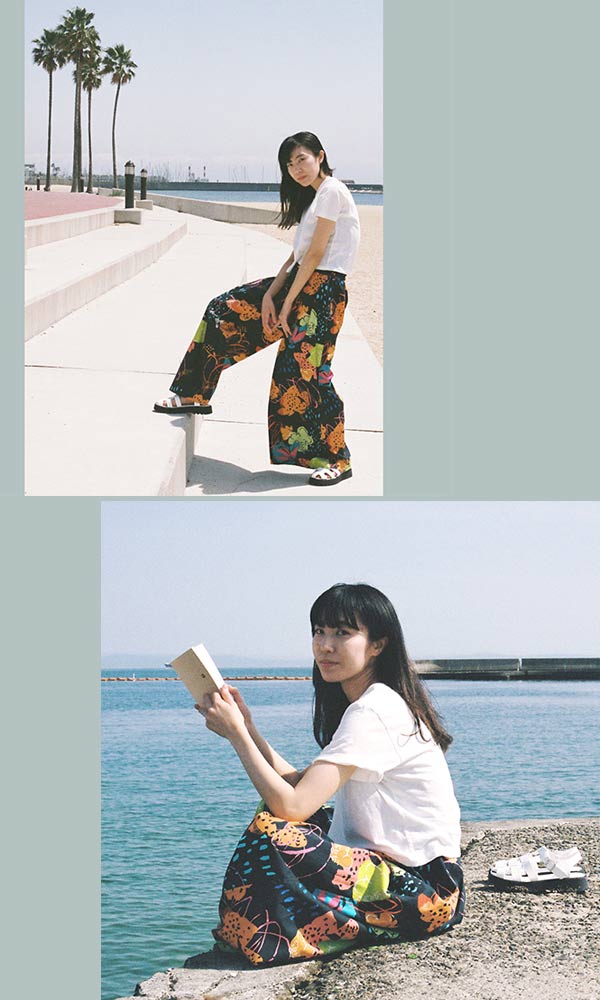 色踊Bブルー系オックス生地10cm単位切り売りFR1137OXノラNORA.（85）「在庫限り」