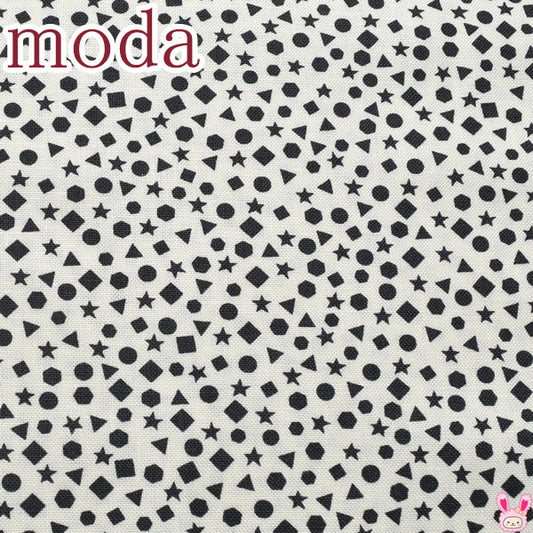ModaABCXYZ星の砂11モノクロ系モダ20816-11シーチング生地(403)(30cm以上10cm単位切り売り)「在庫限り」