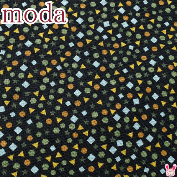 ModaABCXYZ星の砂20ネイビー×カラフル系モダ20816-20シーチング生地(200)(30cm以上10cm単位切り売り)「在庫限り」