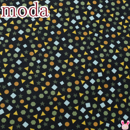 ModaABCXYZ星の砂20ネイビー×カラフル系モダ20816-20シーチング生地(200)(30cm以上10cm単位切り売り)「在庫限り」