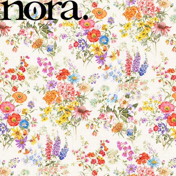 スプリングブリーズAホワイト系10cm単位切り売りFR1097シーチング生地nora.ノラ(401)「在庫限り」