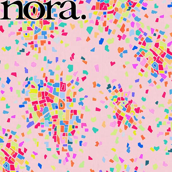 オーバールッキングAピンク系10cm単位切り売りSN1022シーチング生地nora.ノラ(5)「在庫限り」