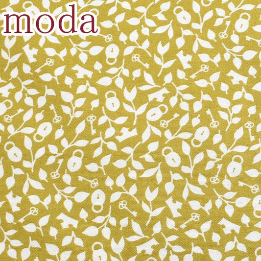 ModaWILDMEADOWワイルド・メドー不思議な植物12イエロー系10cm単位切り売りモダ43135シーチング生地(41)「在庫限り」