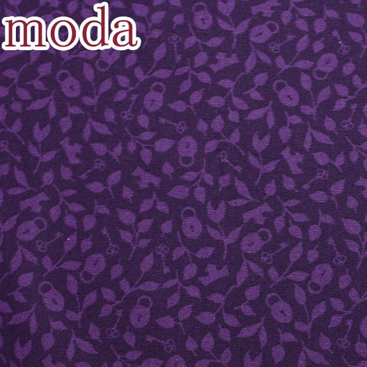 ModaWILDMEADOWワイルド・メドー不思議な植物17パープル系10cm単位切り売りモダ43135シーチング生地(246)「在庫限り」