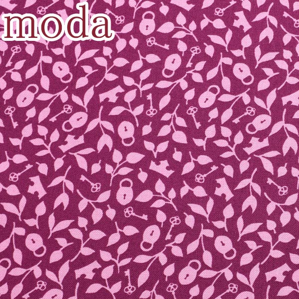 ModaWILDMEADOWワイルド・メドー不思議な植物18ピンク系10cm単位切り売りモダ43135シーチング生地(225)「在庫限り」