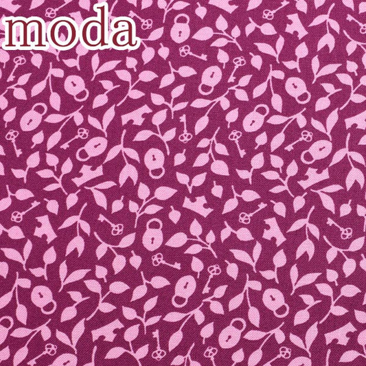 ModaWILDMEADOWワイルド・メドー不思議な植物18ピンク系10cm単位切り売りモダ43135シーチング生地(225)「在庫限り」