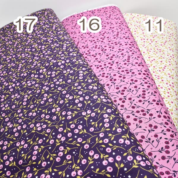 ModaWILDMEADOWローズワイルド・メドー11アイボリー×ピンク系10cm単位切り売りモダ43133-11シーチング生地(227)「在庫限り」