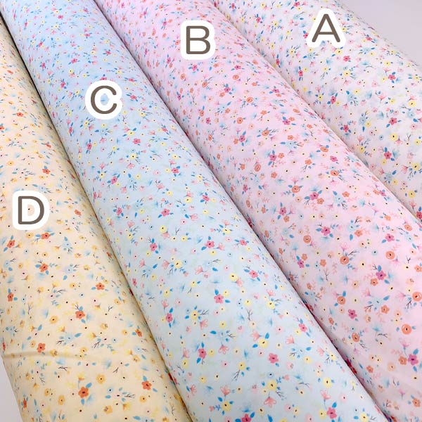 helloBaby!ハローベビーマミースイートフラワーC水色系HB50000-5シーティング生地(88)(30cm以上10cm単位切り売り)「在庫限り」