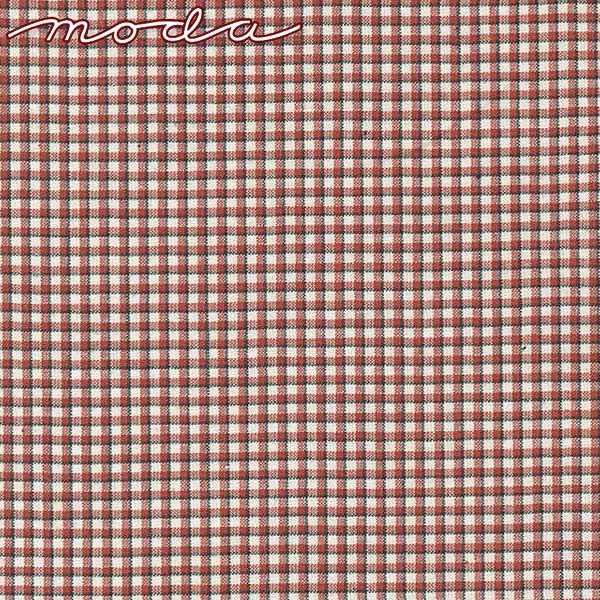 チェック柄インド綿15ピンチェックレッド10cm単位切り売りModaモダ14949コットン生地(270)「在庫限り」