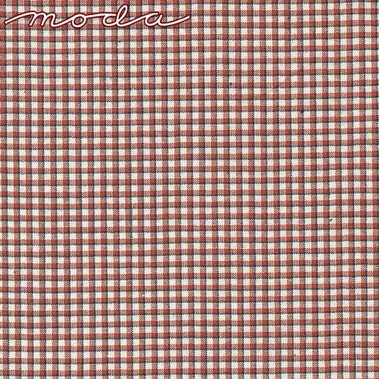 チェック柄インド綿15ピンチェックレッド10cm単位切り売りModaモダ14949コットン生地(270)「在庫限り」